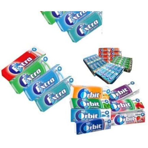 10 Packs of Original WRIGLEY'S Orbit / Extra Chewing Gum