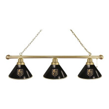 Holland Bar Stool BL3BRLVGdKn Vegas Golden Knights 3 Shade Billiard Light with Brass Fixture
