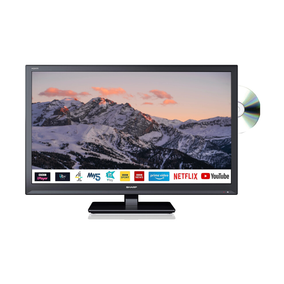 Sharp 24" LED Smart TV with Built-In DVD Player