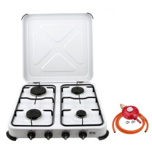 (Propane 37mbar Screw-on) Portable Gas Stove 4 Burner Hob Outdoor NJ-04