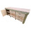 (8ft, Without Back Panel) Wooden Workbench Eucalyptus Top Tool Cabinet Double Shelf with Lockable Cupboard 6