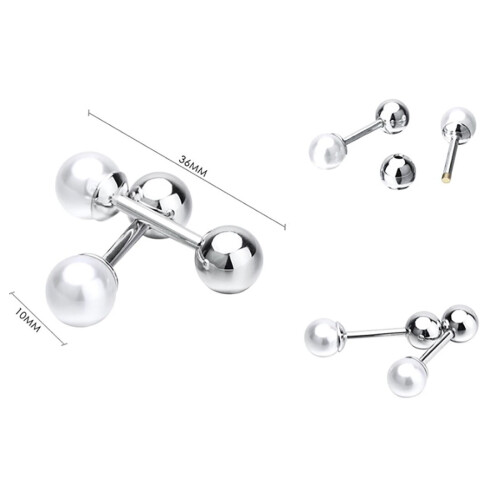 Charles William Pearl And Silver Round Ball Cufflinks 2