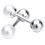 Charles William Pearl And Silver Round Ball Cufflinks 1