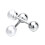 Charles William Pearl And Silver Round Ball Cufflinks 2