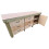 (7ft, Without Back Panel) Wooden Workbench Eucalyptus Top Tool Cabinet Double Shelf with Lockable Cupboard 5