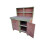 (6ft, With Back Panel) Wooden Workbench Eucalyptus Top Tool Cabinet Double Shelf with Lockable Cupboard 5