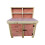 (5ft, With Back Panel) Wooden Workbench Eucalyptus Top Tool Cabinet with Lockable Cupboard Work Table 3