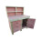 (6ft, With Back Panel) Wooden Workbench Eucalyptus Top Tool Cabinet with Lockable Cupboard Work Table 4