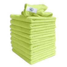 Professional Large Microfibre Cloths - Yellow - Pack of 10 - Discounted Cleaning Supplies - MIYC40AQO