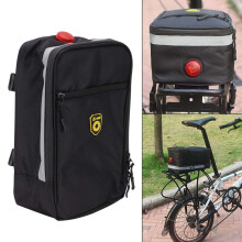 RockBros 12L Bicycle Rear Rack Bag - Ripstop Oxford, Quick-Release, Top Pocket, Elastic Under-Strap, Reflective Strip