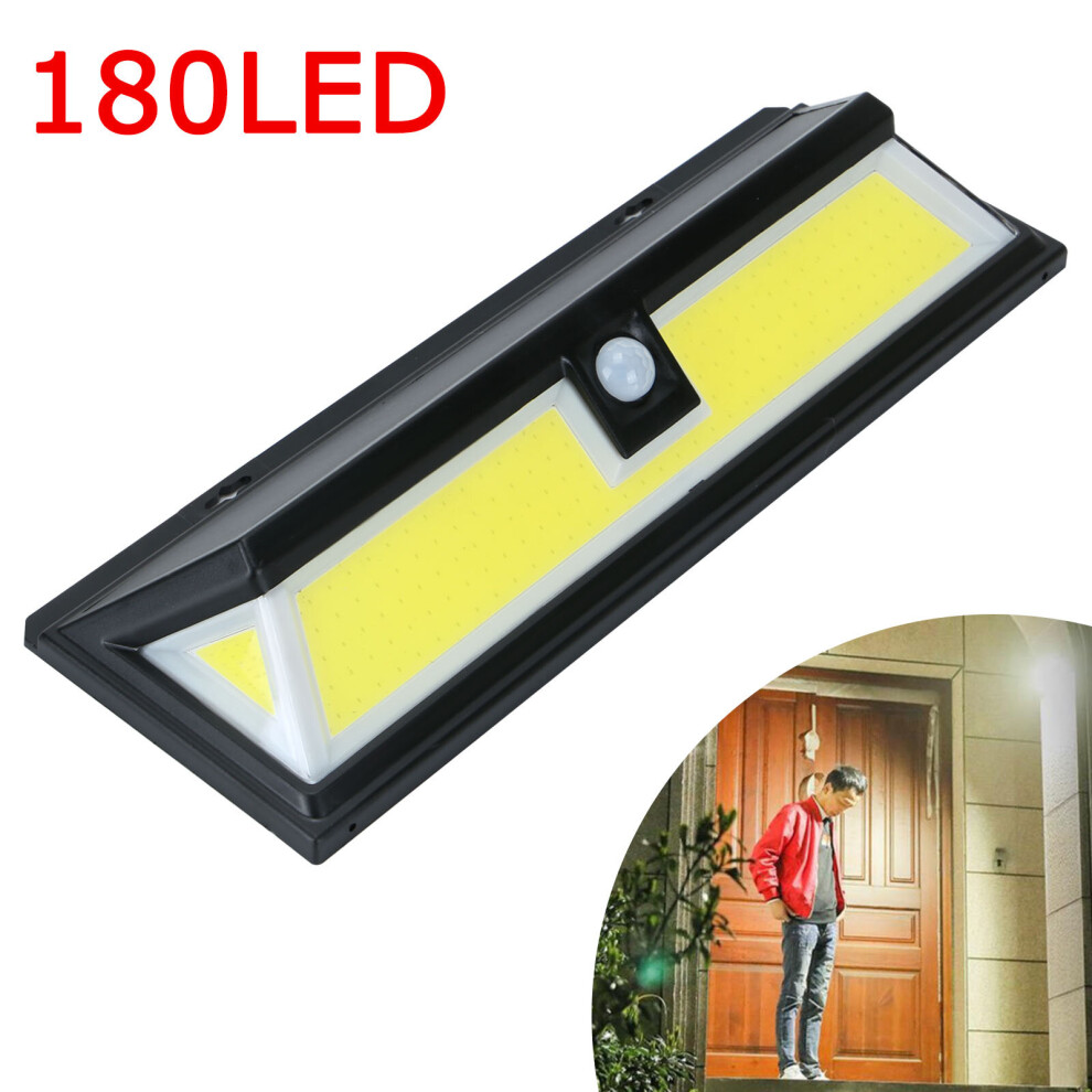 Solar Powered PIR Motion Sensor Wall Security Outdoor Light Lamp