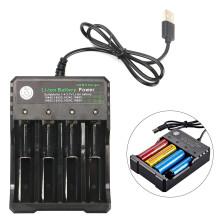 CZHONG-4-Slot 18650 Li-ion Battery Charger Dual for 4.2V USB Fast Charge
