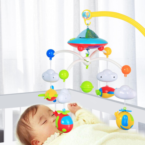 Baby Musical Bed Cot Mobile Soft Musical Dreams Projection Lullaby 1