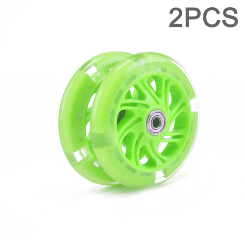 (Green) Led Scooter Wheels 120Mm Lights Flash