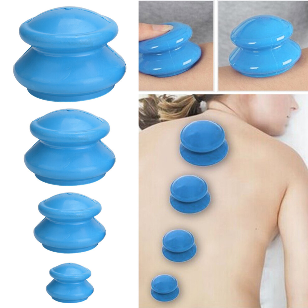 4Pcs Cupping Therapy Vacuum Massagers  Acupuncture Rubber Cupping