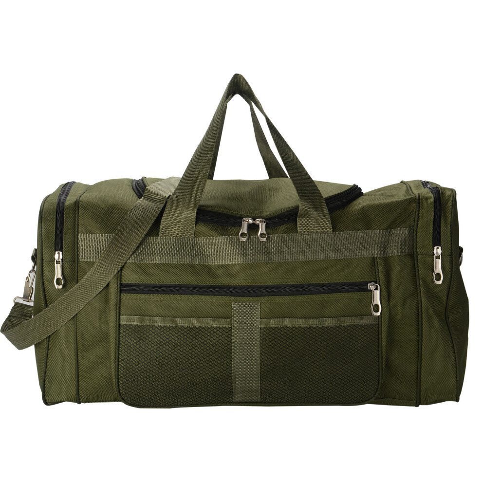 (Green) Sports Duffle Canvas Travel Holdall