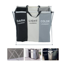 Laundry Clothes Basket Wash Hamper Bin Aluminium Storage Bag