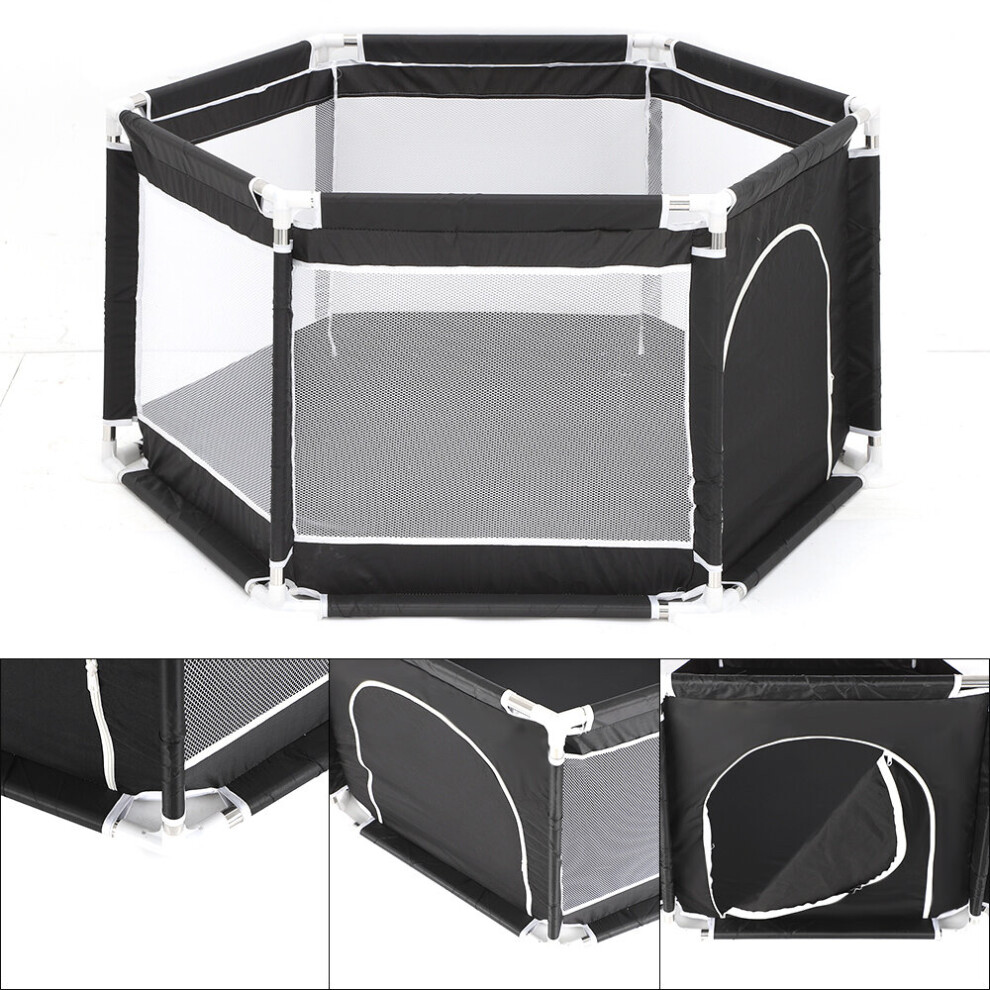 Playpen with side clearance zipper