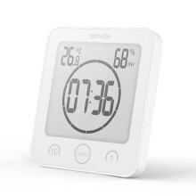 (White) Bathroom Waterproof Digital Clock Timer Alarm