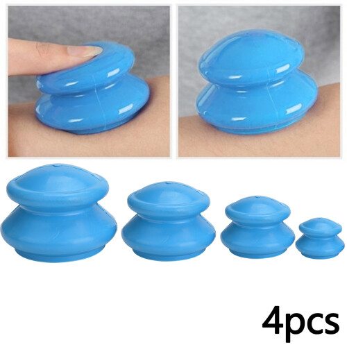4Pcs Cupping Therapy Acupuncture Rubber Cupping Vacuum Massagers