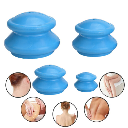 4Pcs Cupping Therapy Acupuncture Rubber Cupping Vacuum Massagers 2