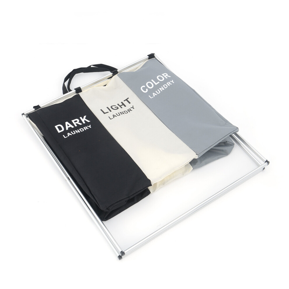 Laundry Clothes Basket Wash Hamper Folding Grids Storage Bag