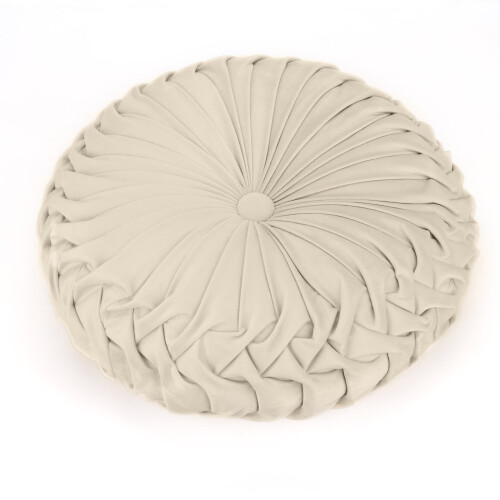 (Beige) 12cm Thick Round Seat Cushions Soft