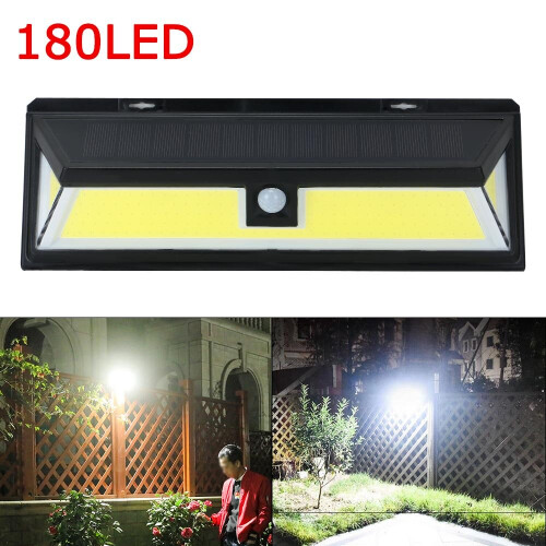 180LED Solar Powered PIR Motion Sensor Outdoor Security Light Lamp