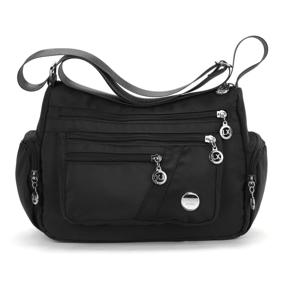 Black messenger bag ladies best sale