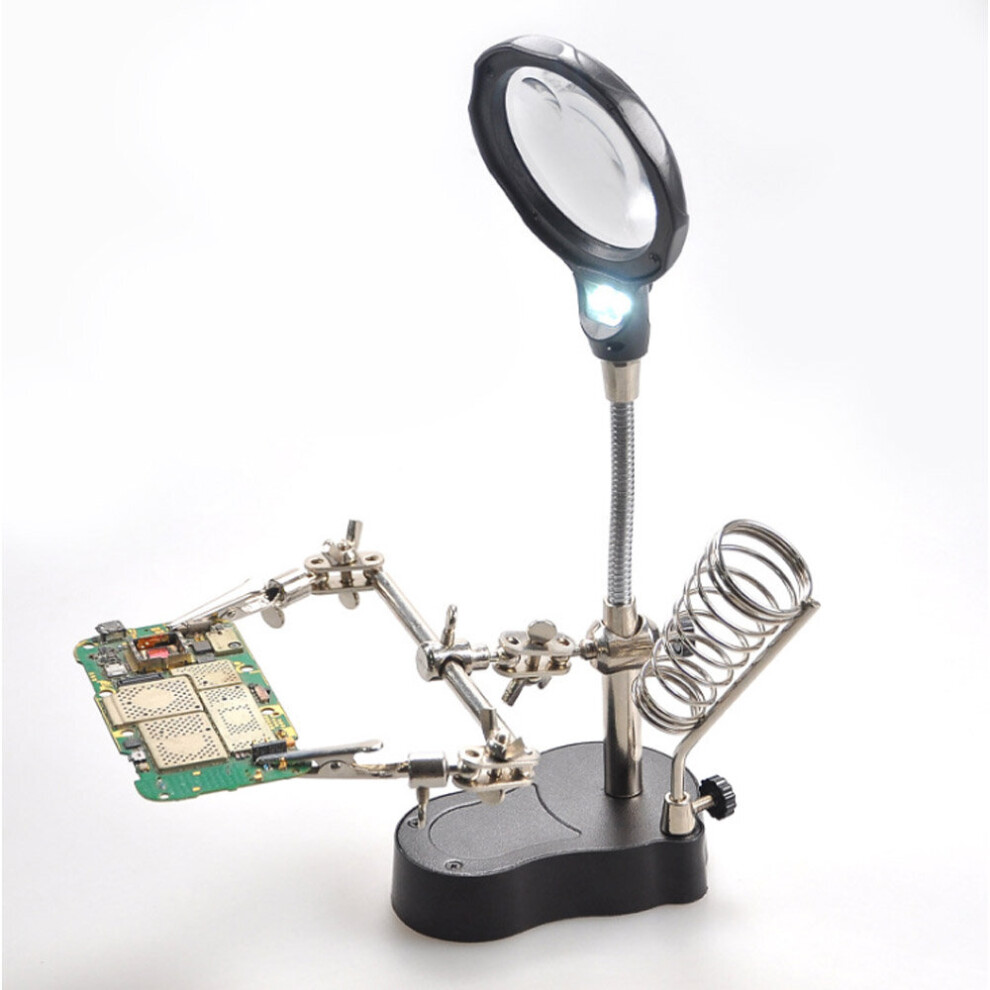Light Desk Lamp Led Magnifying Magnifier Glass With Stand Clamp