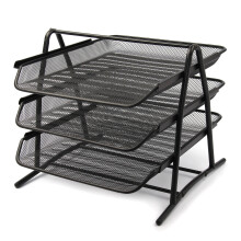 (Black) 3 Tier Office Filing Holder Document Letter