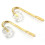 (Gold) 2X Metal Crystal Curtain Holdback Décor 1