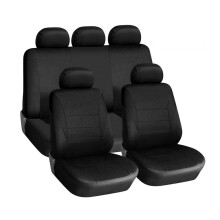 Black Car Seat Covers Full Set Protectors Washable Front Rear