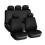 Black Car Seat Covers Full Set Protectors Washable Front Rear 1