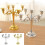 (Golden) Metal Candle Holder Candelabra Décor Table 6