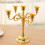 (Golden) Metal Candle Holder Candelabra Décor Table 9