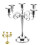 (Golden) Metal Candle Holder Candelabra Décor Table 10
