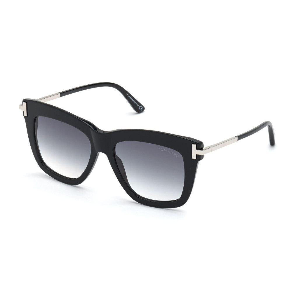 Tom Ford Dasha TF822 01B Shiny Black/Smoke Gradient Sunglasses