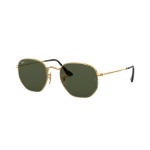 Ray-Ban Hexagonal RB3548N 001 Gold/Green Sunglasses