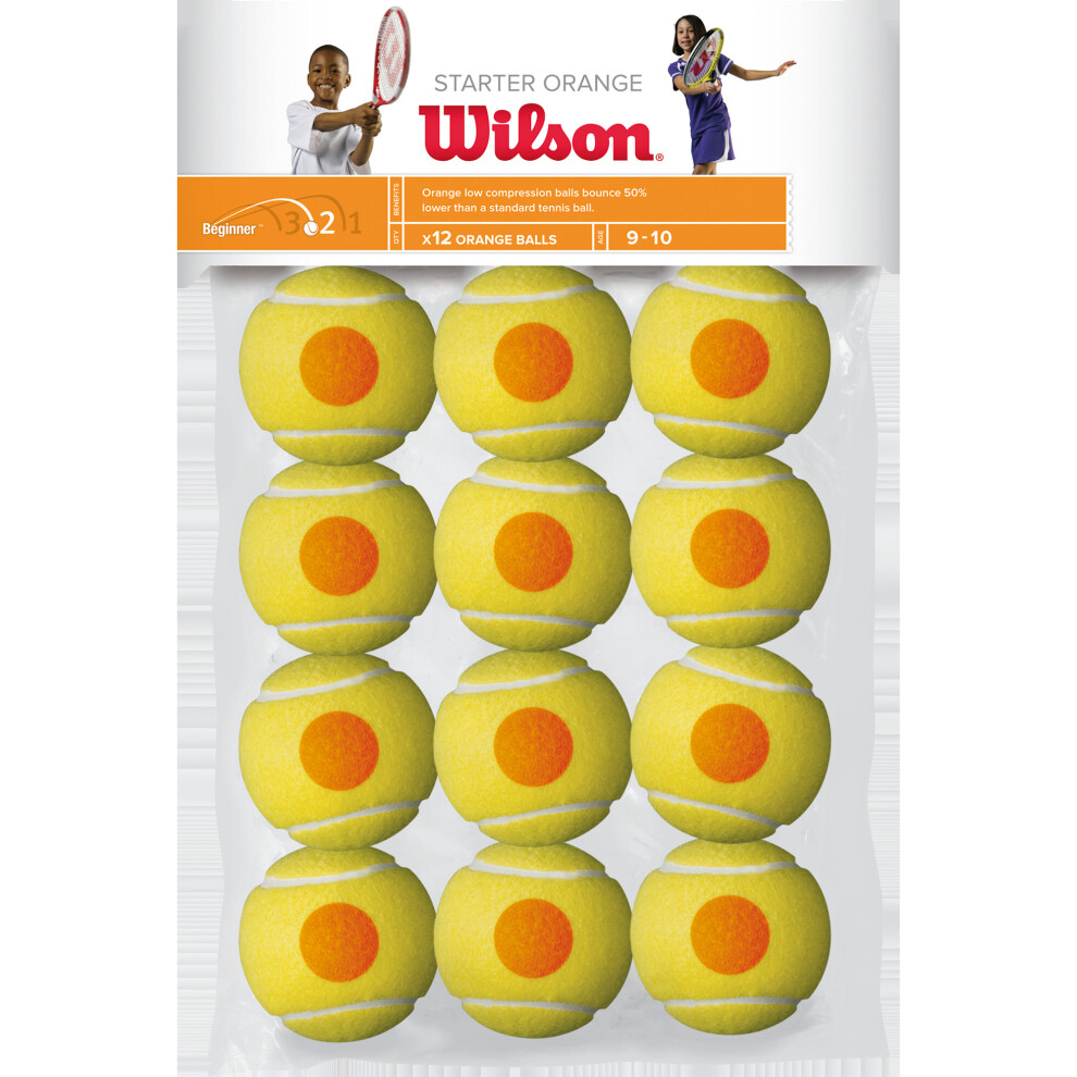 Wilson Starter Tennis Balls - 12 Pack Orange