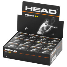Head Prime Double Yellow Spot Squash Ball - Dozen