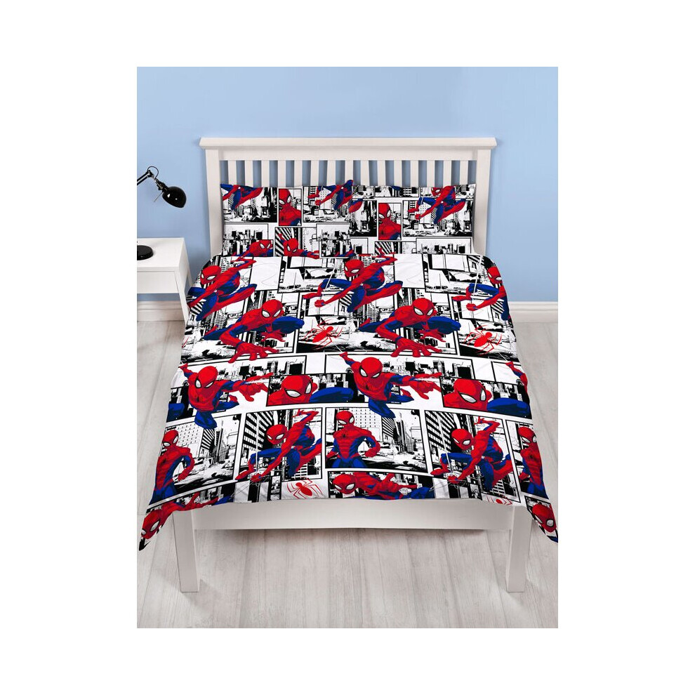 Spiderman Metropolis Double Duvet Cover and Pillowcase Set