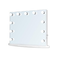 MOOD LED Hollywood Mirror, 2 x Plug & USB Sockets, Dressing Table or Wall Mounted, 65cm x 80cm,