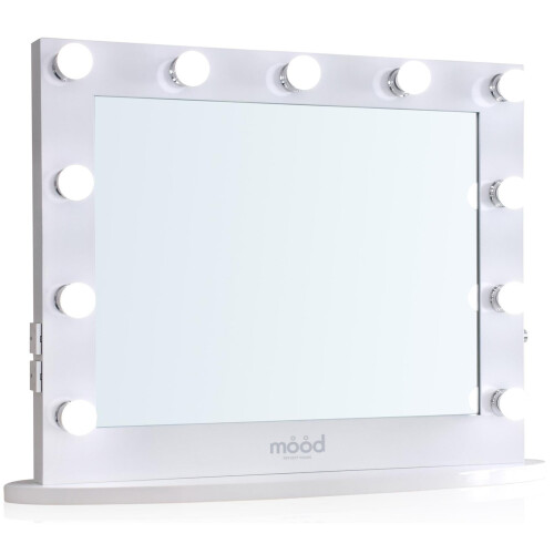 MOOD Hollywood Mirror, 2 x Plug & USB Sockets, Dressing Table or Wall Mounted,  65 x 80cm,