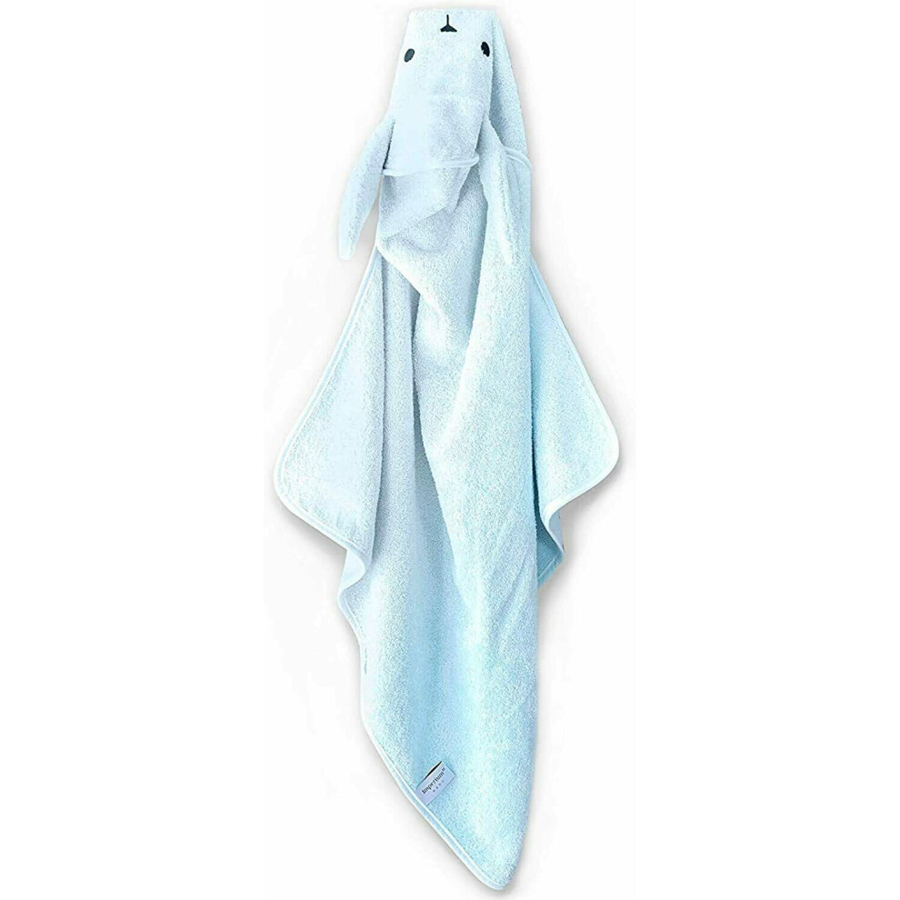 (Powder Blue) Imperium11 100% Cotton Hooded Bunny Rabbit Unisex Baby Kids Children Towel Wrap