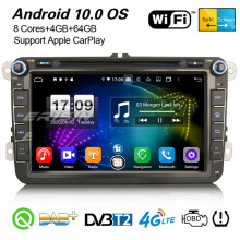 8-Core Android 10 DSP Navi Car Stereo CarPlay DAB+ For VW Golf 5/6 Passat Caddy EOS Jetta Skoda Seat