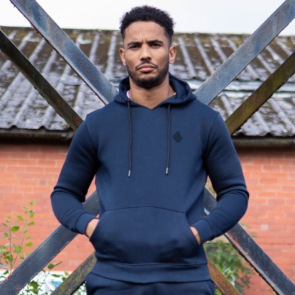 Ze Enzo (, 2XL) Mens Hoodie Enzo Fleece Hoody Hooded Jumper Sweatshirt Blue
