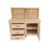 (6ft, With Back Panel) Wooden Workbench MDF  Double Shelf Tool Cabinet with Lockable Cupboard Heavy-duty Work Table 2
