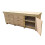(8ft, Without Back Panel) Wooden Workbench MDF  Double Shelf Tool Cabinet with Lockable Cupboard Heavy-duty Work Table 6