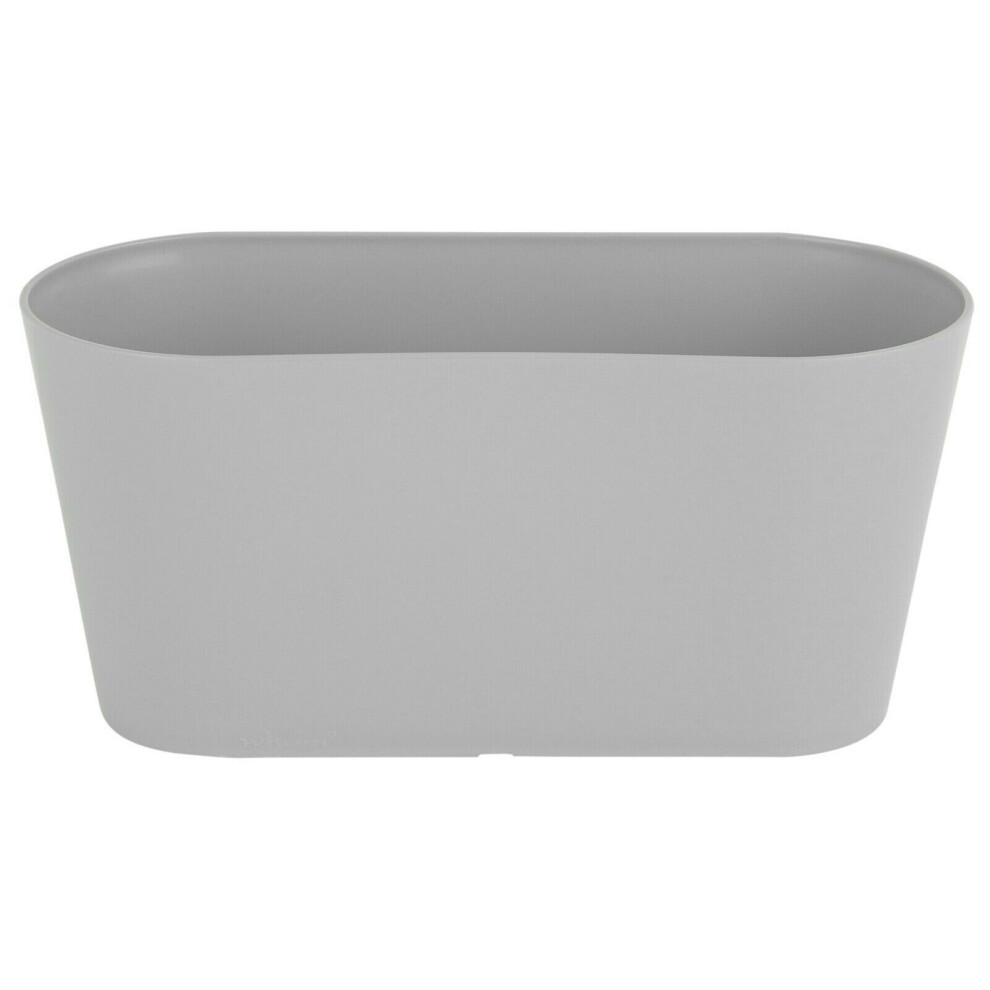Large 30cm Long Garden Oval Planter Plant Pot Indoor / Outdoor Grey